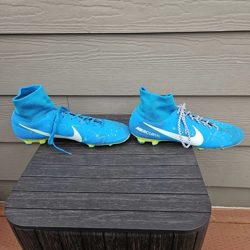 NIKE MERCURIAL VICTORY VI DF NJR FG NEYMAR BLUE ORBIT-WHITE SZ 11 921506-400
